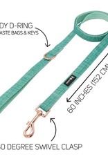 Sassy Woof Sassy Woof Wag Your Teal Fabric Leash Sassy Woof Sassy Woof Wag Your Teal Fabric Leash