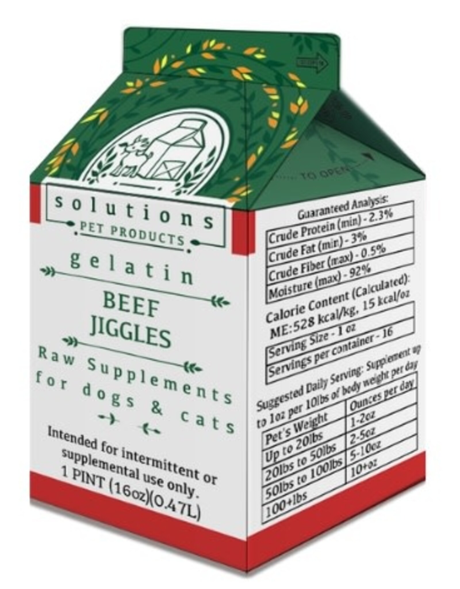 Solutions Pet Products Solutions Beef Jiggles - Bone Broth