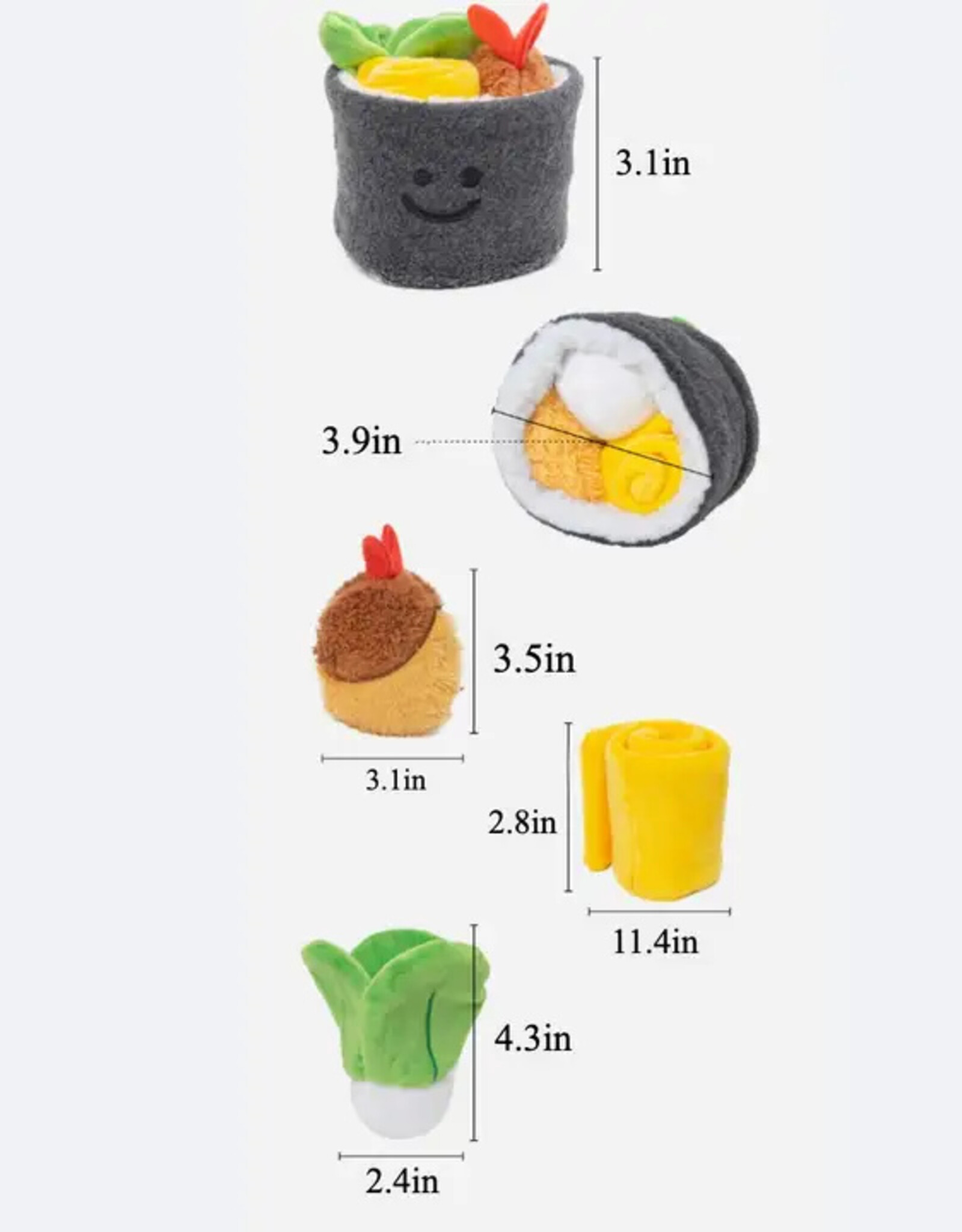 Cheerhunting Petkin Sushi Roll Dog Snuffle Toy