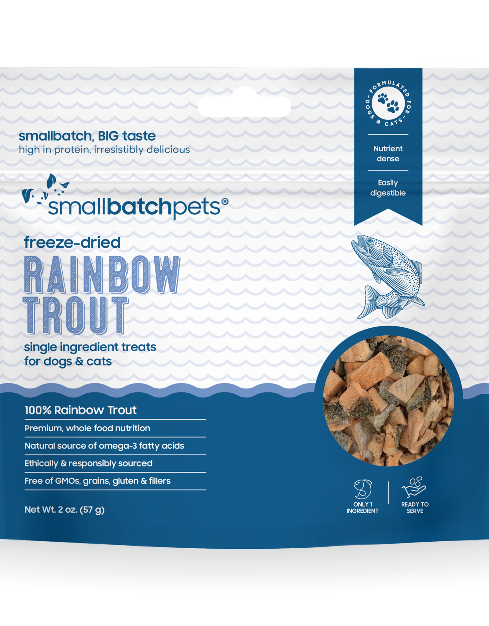 Smallbatch Freeze Dried Rainbow Trout Treat