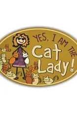 Dog Speak Car Magnet: Yes, I am the Cat Lady