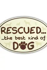 Dog Speak Car Magnet: Rescued, The Best Kind of Dog