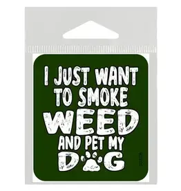 Smoke Weed & Pet My Dog Sticker
