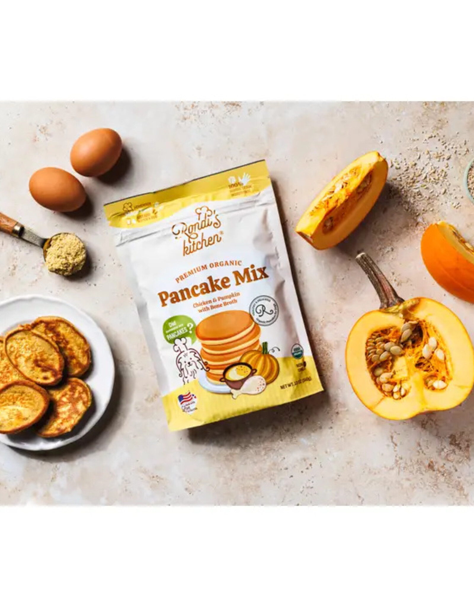 Rondi's Kitchen Organic Superfood Pancake Mix For Dogs Chicken & Pumpkin