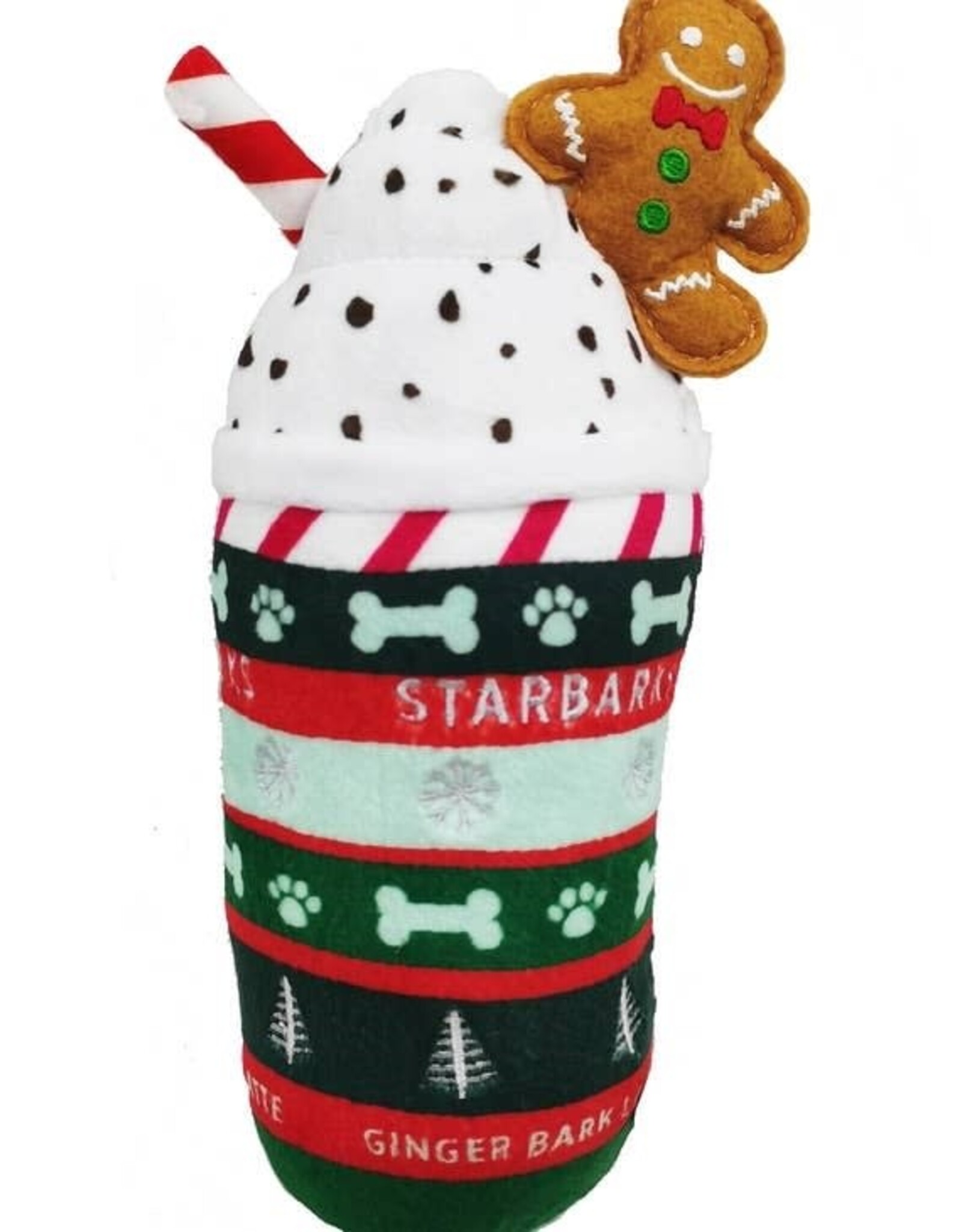 Haute Diggity Dog Ginger Bark Latte Stocking Stuffers Christmas Dog Toys