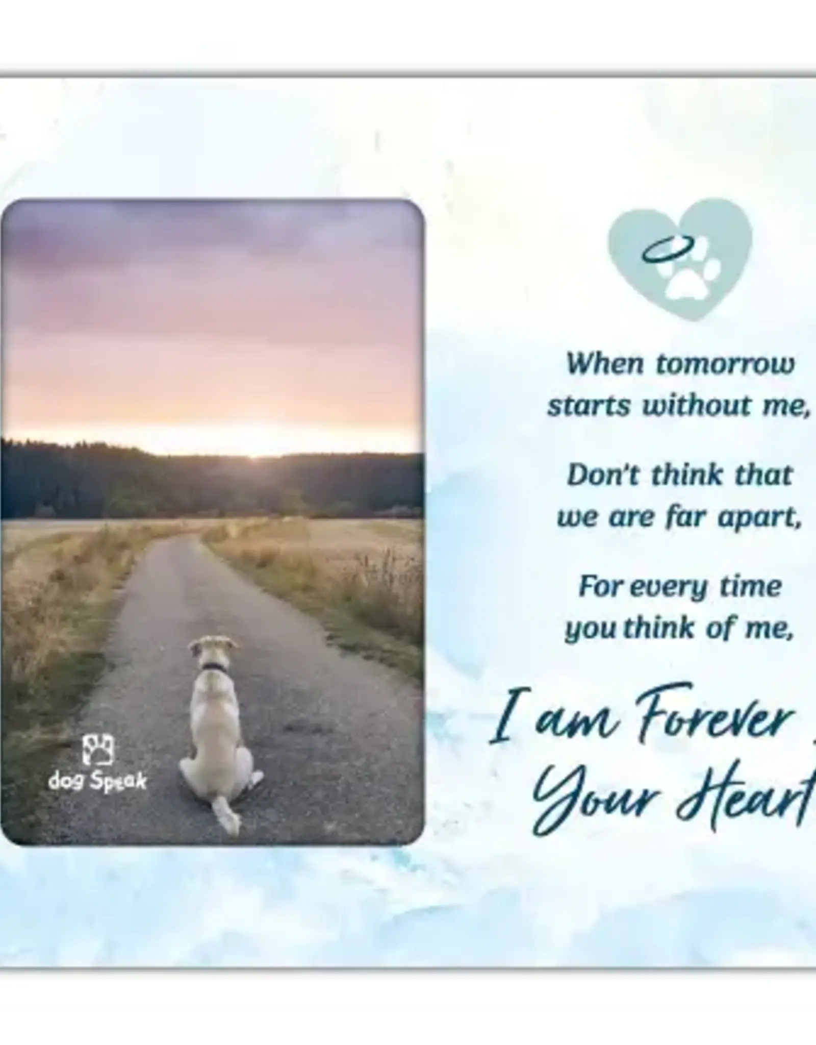 Dog Speak Wood Picture Frame - When Tomorrow Starts Without Me...