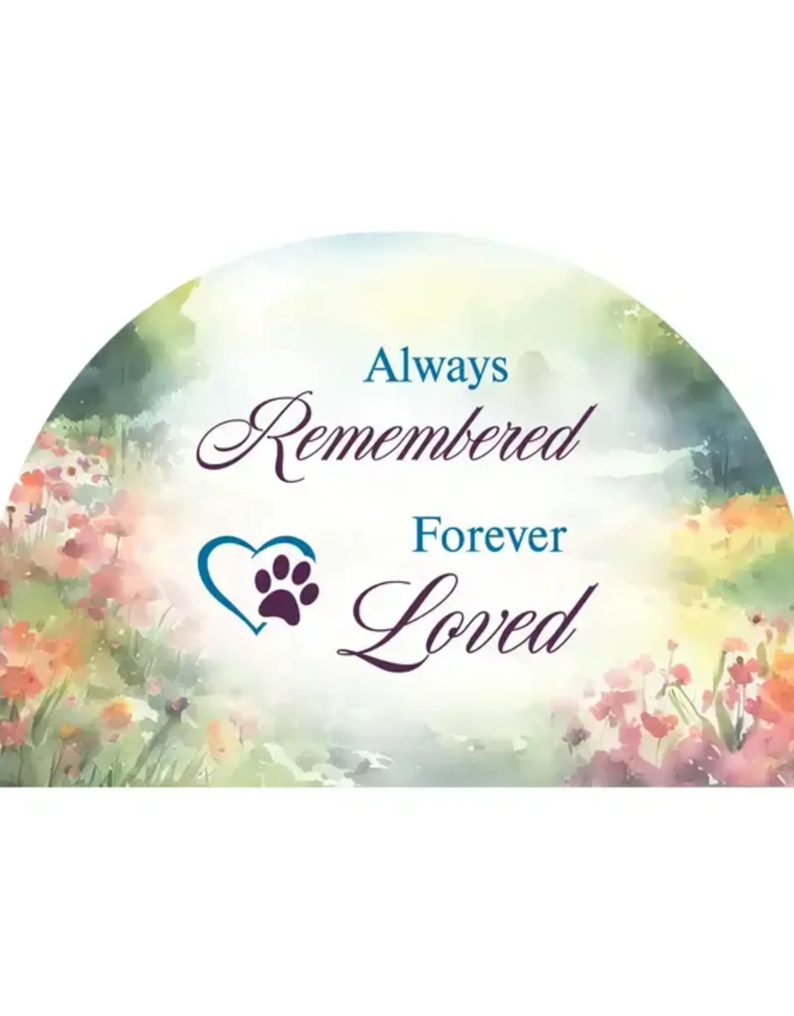 Memorial Keepsake - Rainbow Shape - Always Remembered