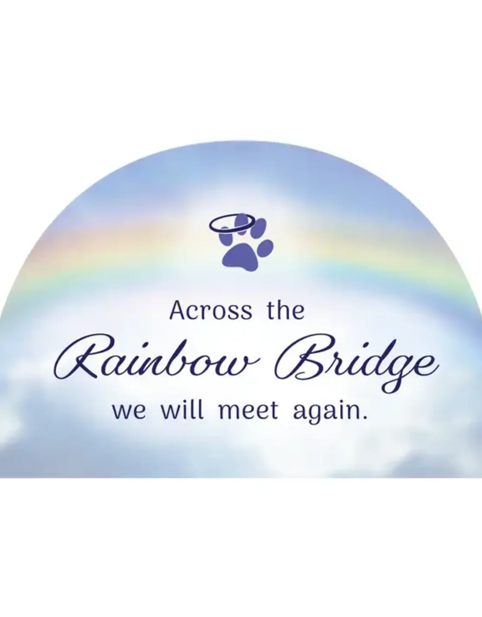 Memorial Keepsake - Rainbow Shape-Across the Rainbow Bridge