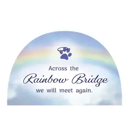 Memorial Keepsake - Rainbow Shape-Across the Rainbow Bridge