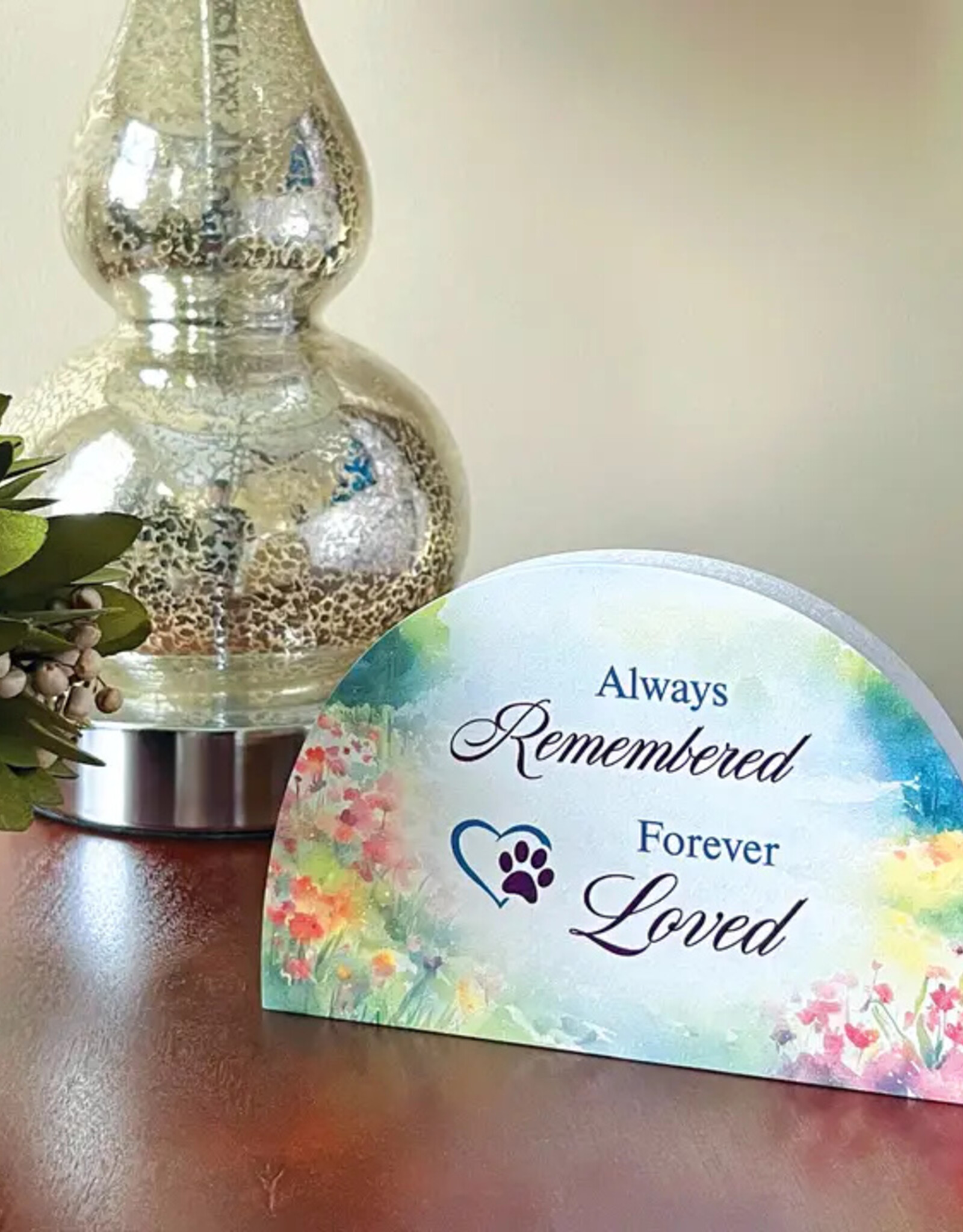 Memorial Keepsake - Rainbow Shape - Always Remembered