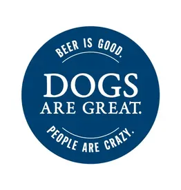 Dog Speak 3" Beer is Good, Dogs are Great Decal Sticker