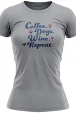 Coffee Dogs Wine Repeat Shirt Coffee Dogs Wine Repeat Shirt