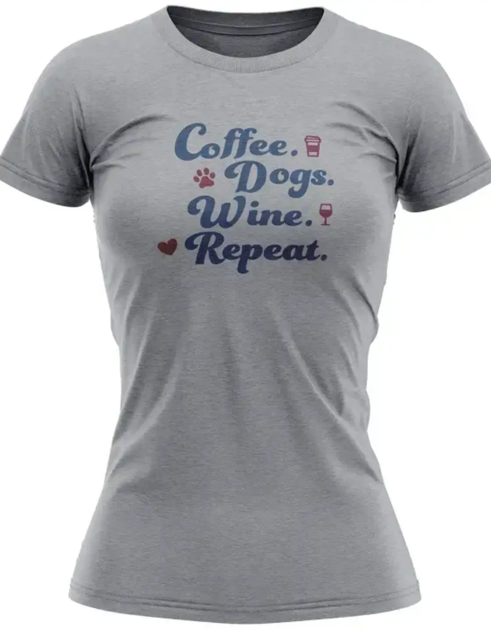 Coffee Dogs Wine Repeat Shirt