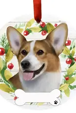 Welsh Corgi Ceramic Wreath Ornament