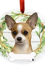 Chihuahua Ceramic Wreath Ornament