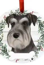 Schnauzer, Uncropped Ceramic Wreath Ornament