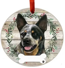 Australian Cattle Dog Ceramic Wreath Ornament