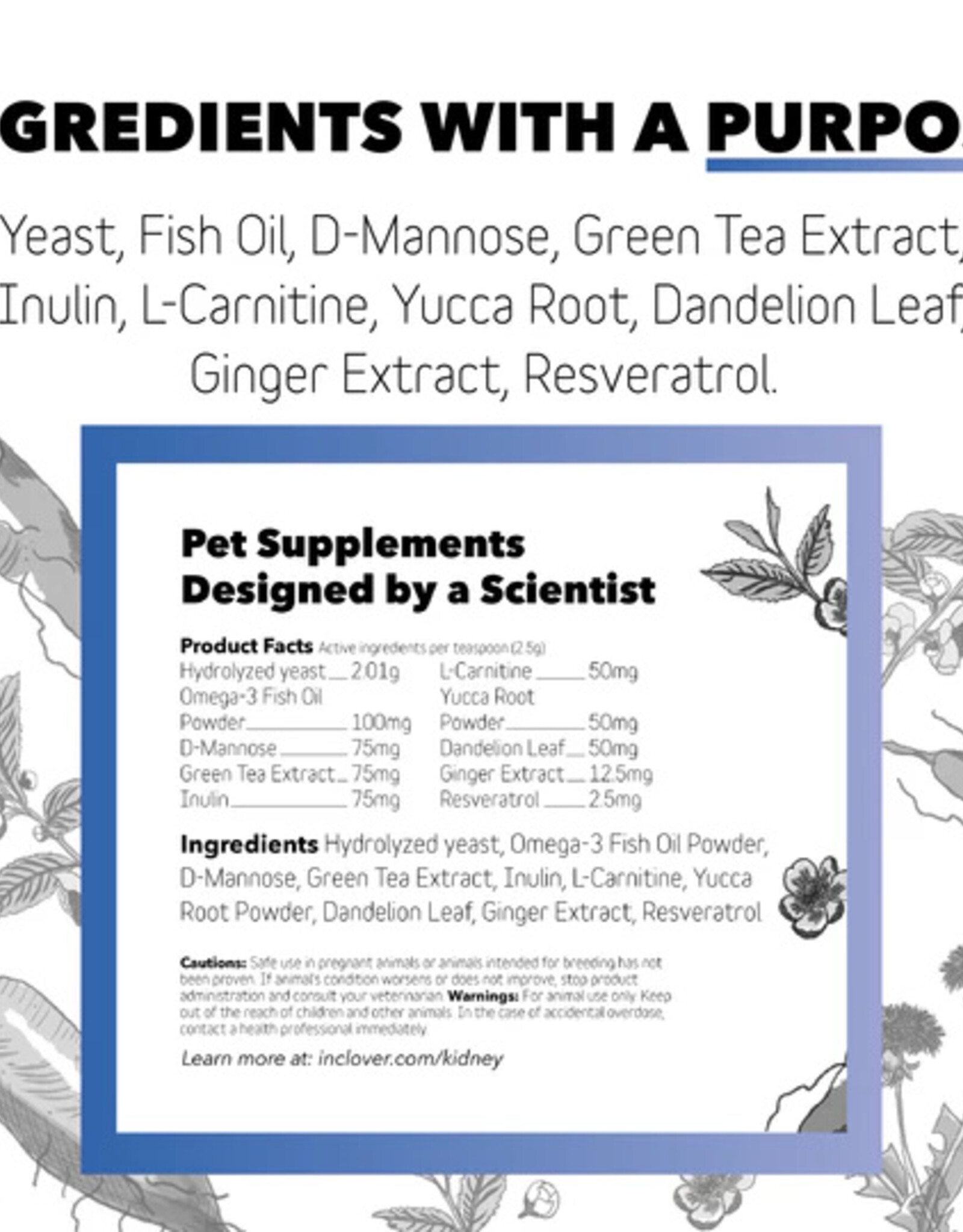 inClover InClover Kidney Supplement for Dogs + Cats