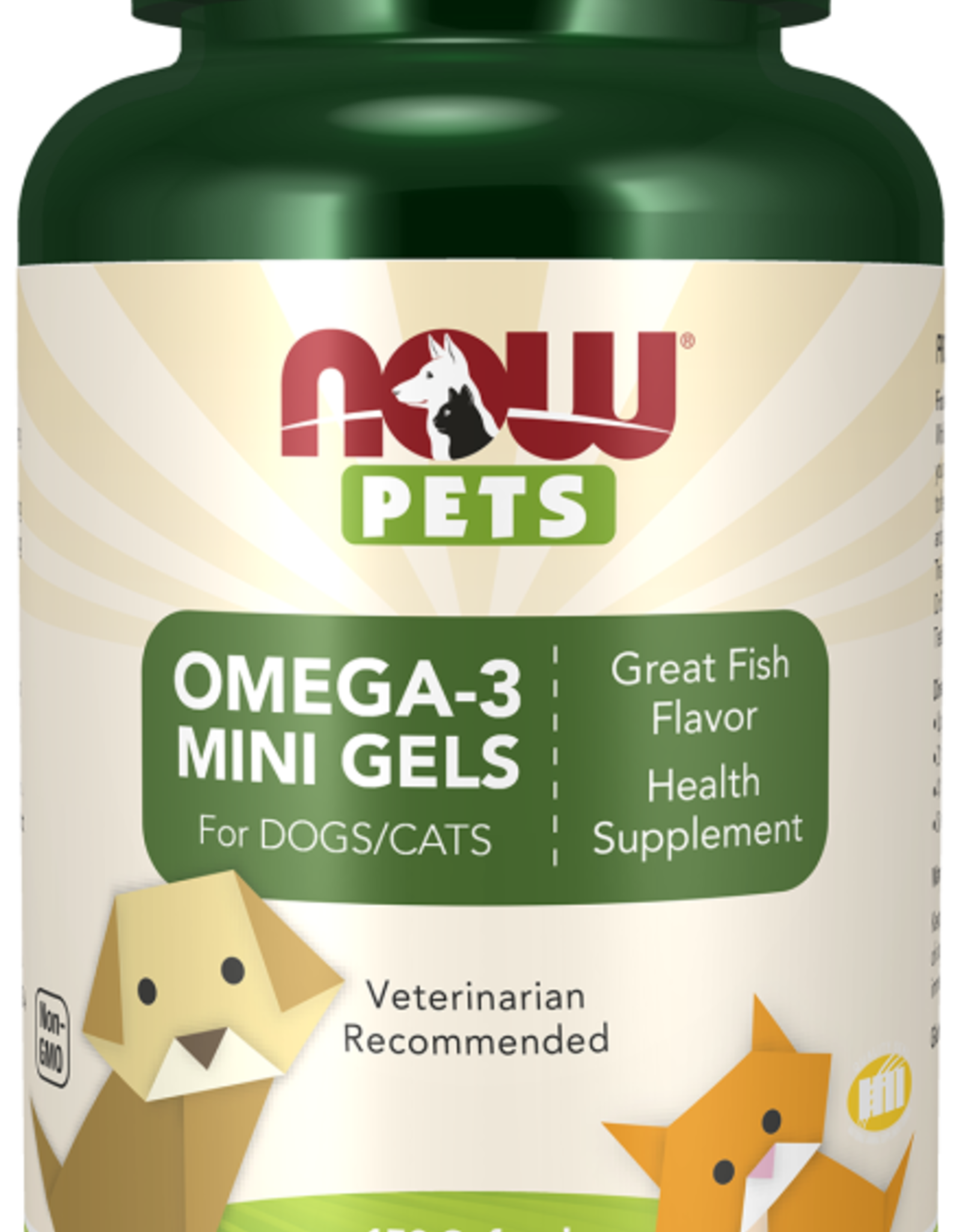 NOW NOW Omega-3 Mini Gels Softgels for Dogs & Cats