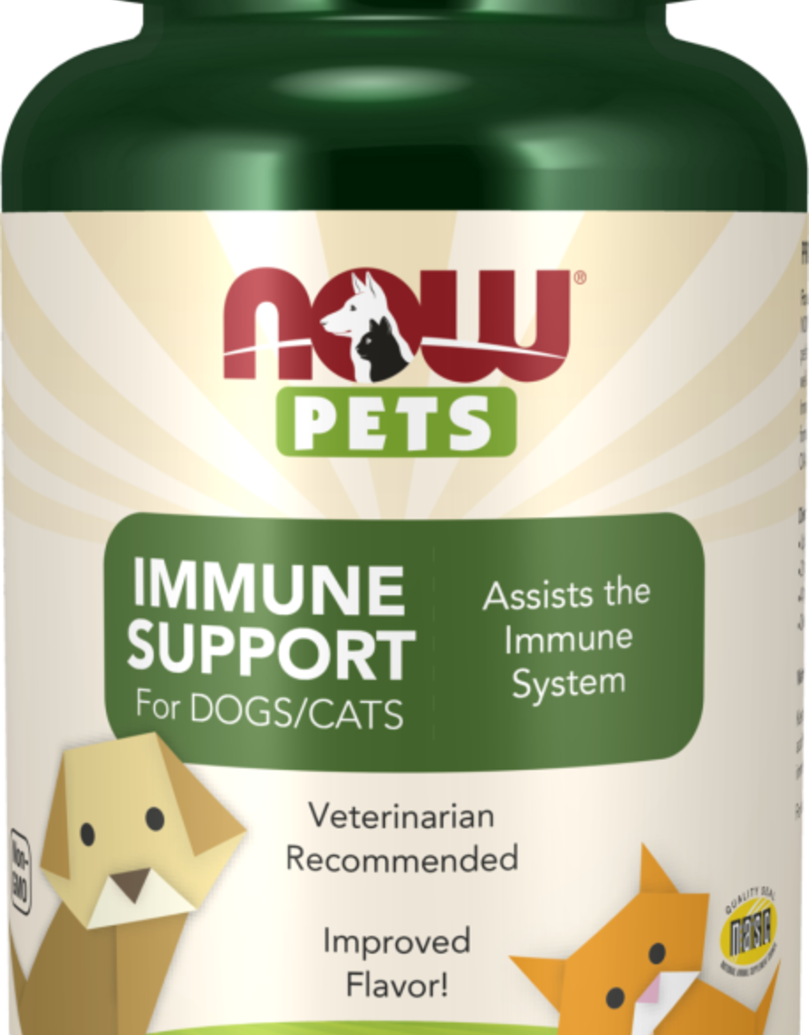 NOW NOW Immune Support Chewable Tablets for Dogs & Cats