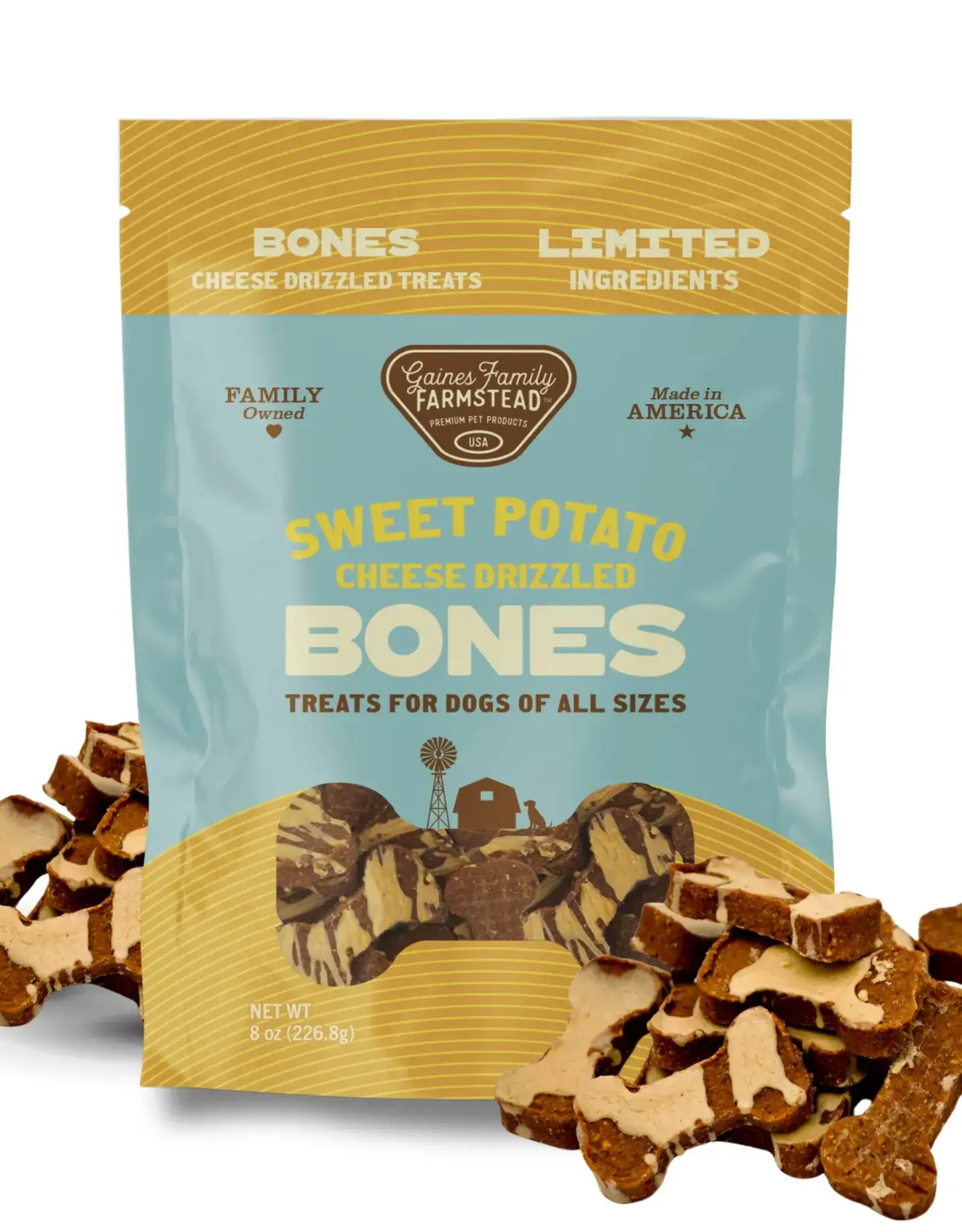 Gaines Family Farmstead GFF Cheese Drizzled Sweet Potato Bones