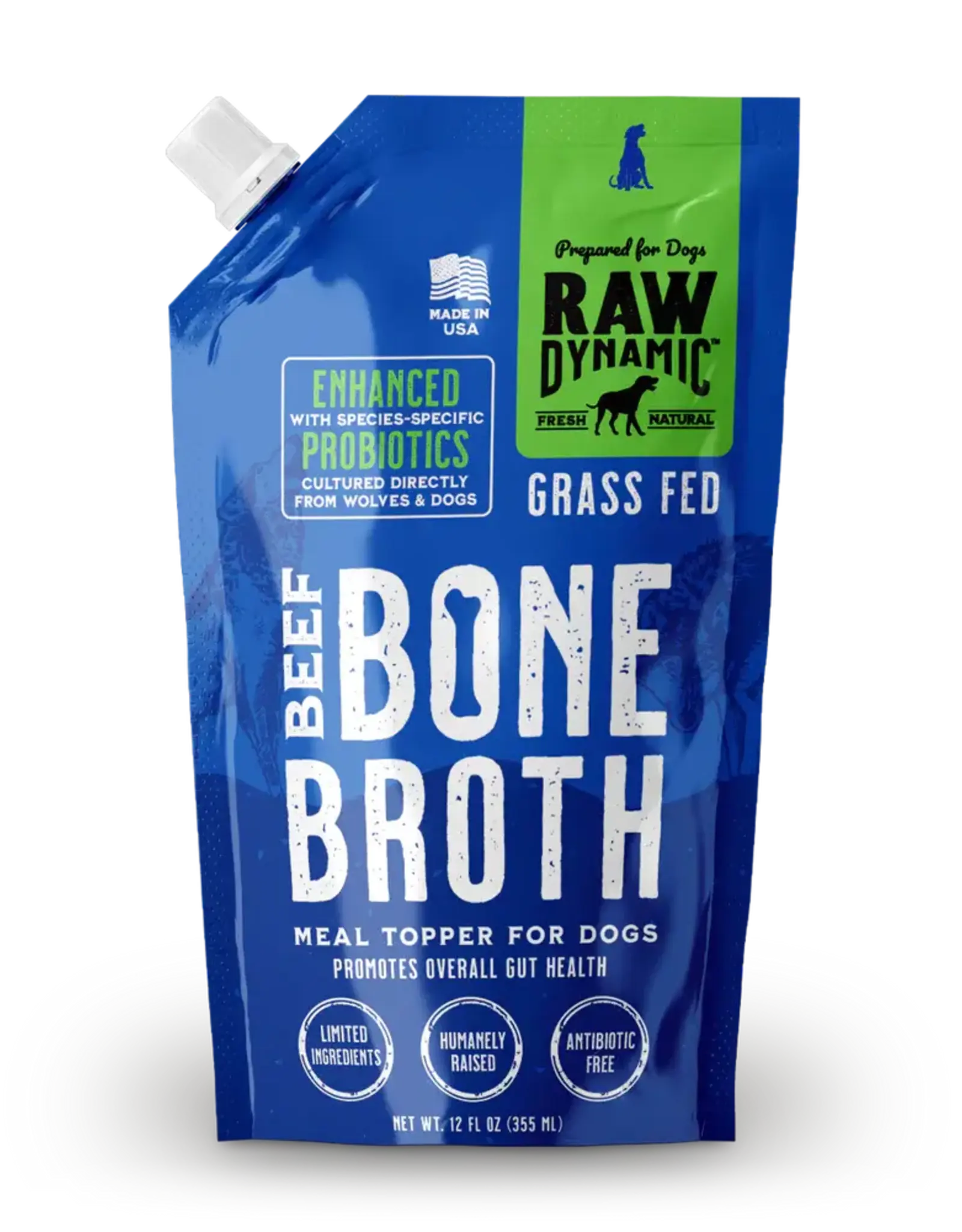 Raw Dynamic Raw Dynamics Beef Bone Broth for Dogs 12oz