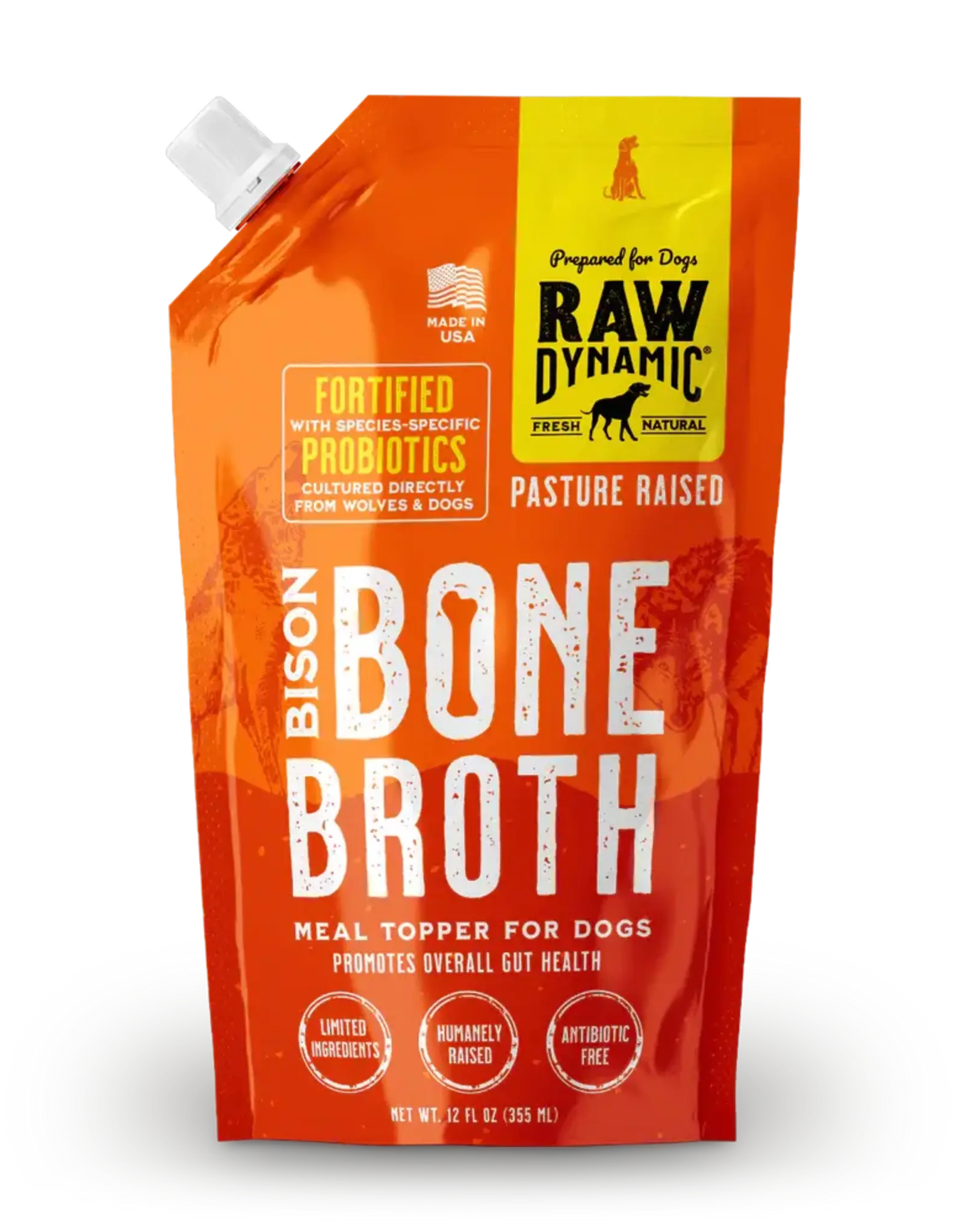 Raw Dynamics Raw Dynamics Bison Bone Broth for Dogs 12oz