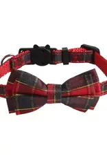 Cheerhunting Cat Collar - Holiday Plaid Bowtie