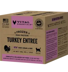 Vital Essentials Vital Essentials Cat Frozen Turkey Mini Patties 2lb