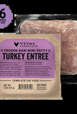Vital Essentials Vital Essentials Cat Frozen Turkey Mini Patties 2lb