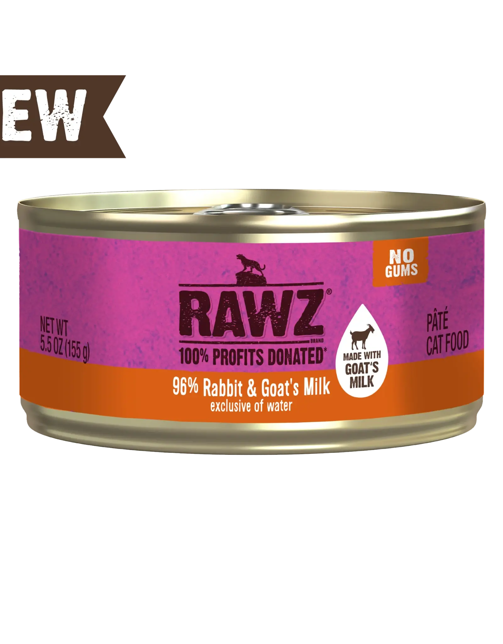 Rawz Rawz Cat 96% Rabbit & Goats Milk Pate 5.5oz
