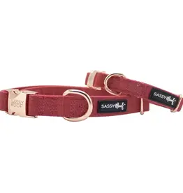 Sassy Woof Sassy Woof Merlot Adjustable Dog Collar