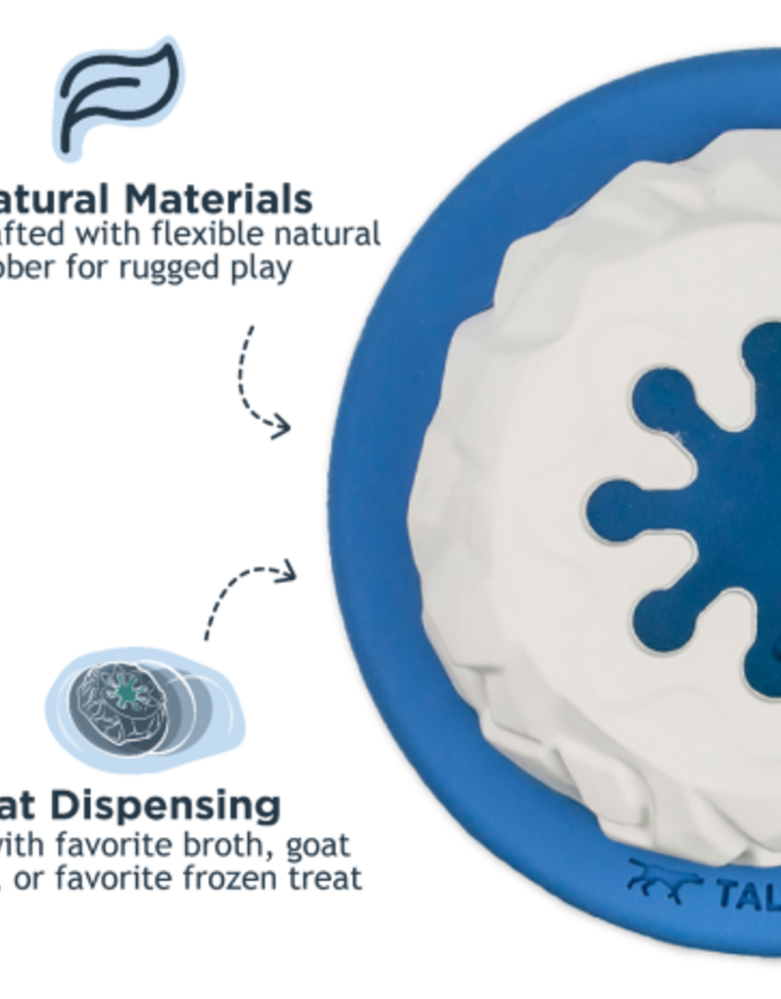 Tall Tails Tall Tails Natural Rubber Polar Freezable Reward Dog Toy