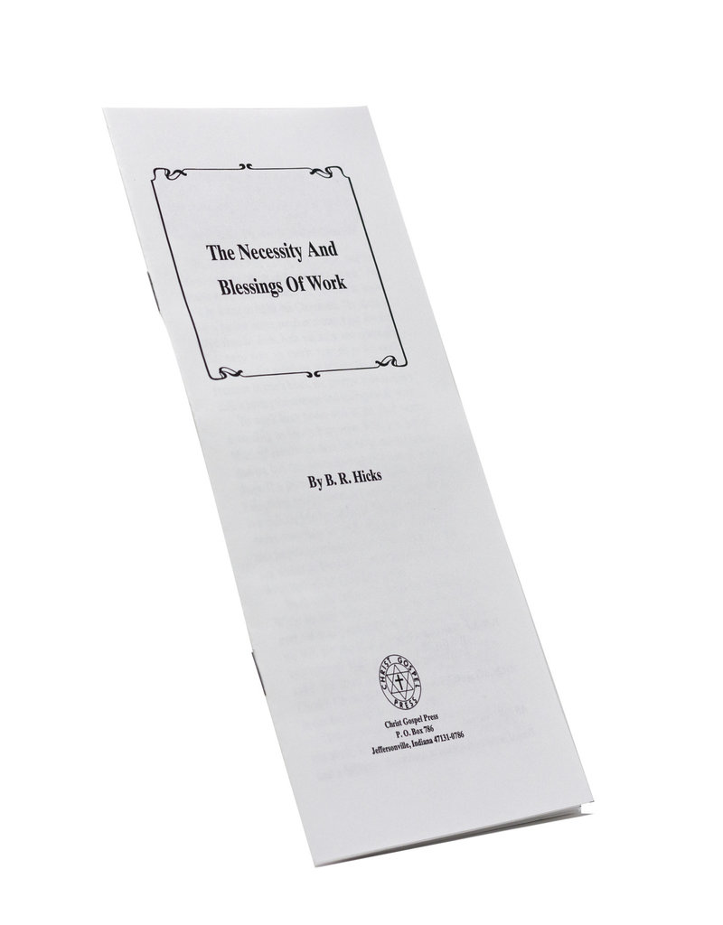 Necessity And Blessings Of Work Tract (PDF)