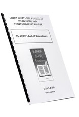 LORD’s Book Of Remembrance W/B