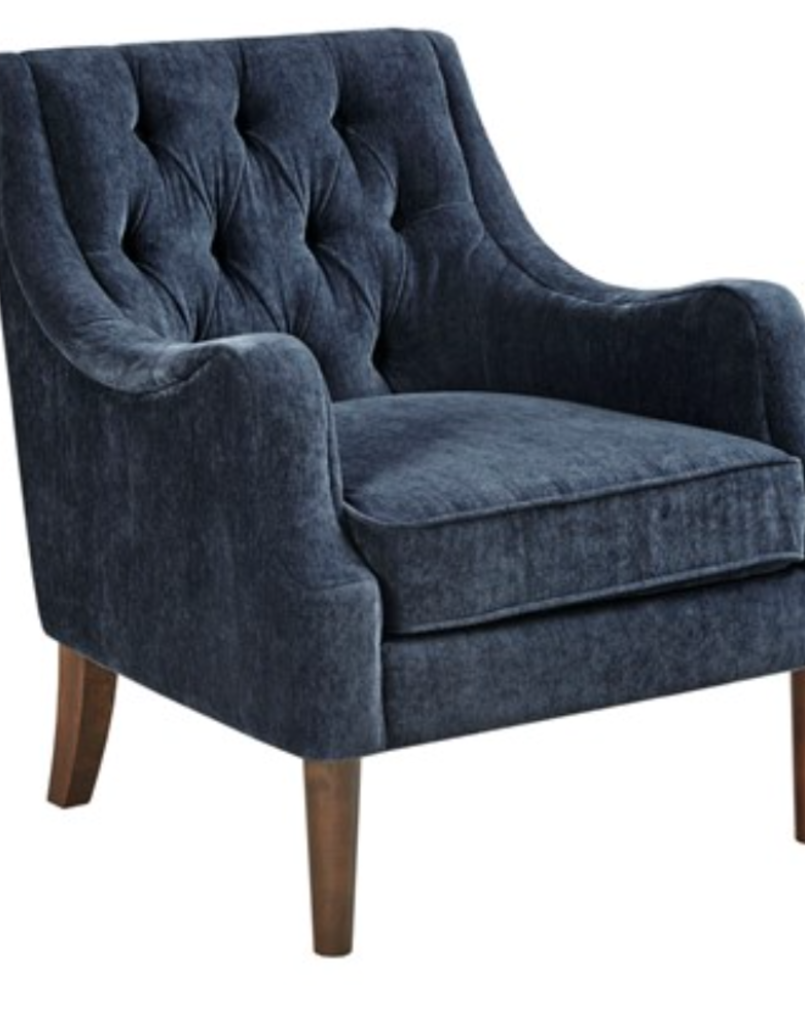 Qwen Button Tufted Accent Chair - Navy