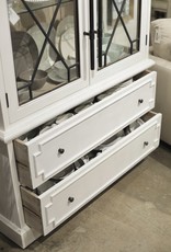 White Alder Wood Cabinet w/Glass