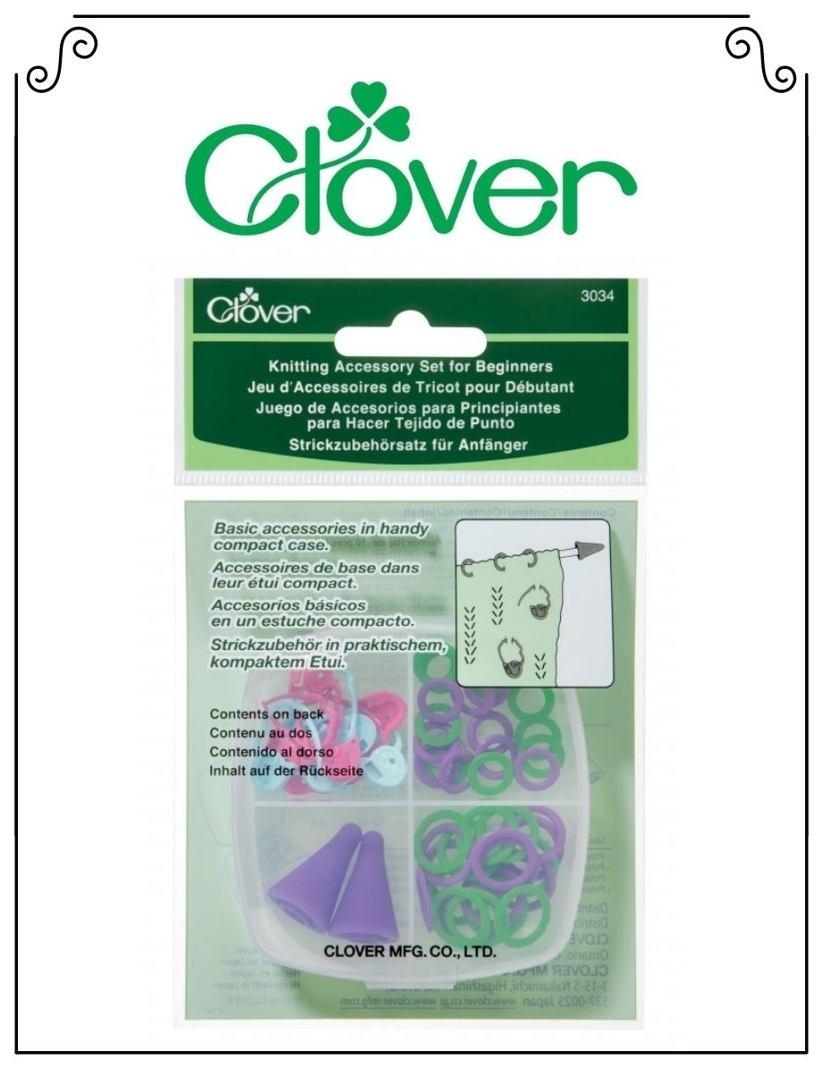 Clover Clover Jeu d'Accessoires de Tricot pour Débutant