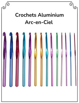 Crochets aluminium arc-en-ciel