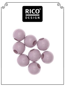 Rico 10 Billes à Macramé Lilas