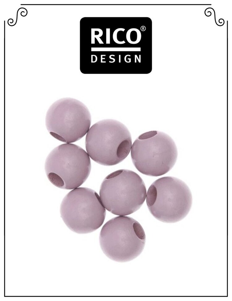 Rico 10 Billes à Macramé Lilas