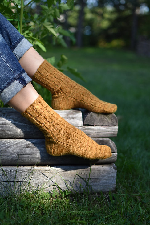 Tricot MCL Champêtre, une collection de patrons de chaussettes tricotées