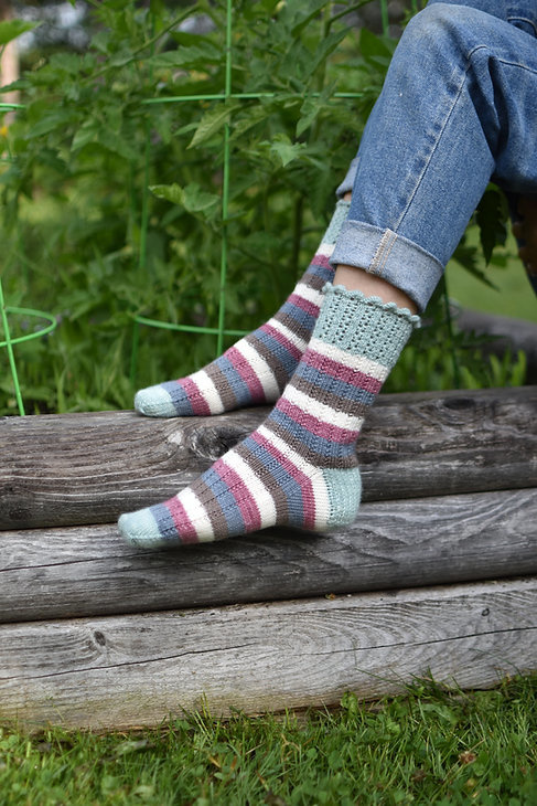Tricot MCL Champêtre, une collection de patrons de chaussettes tricotées