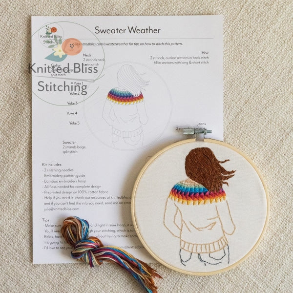 Kit de Broderie Knitted Bliss Stitching