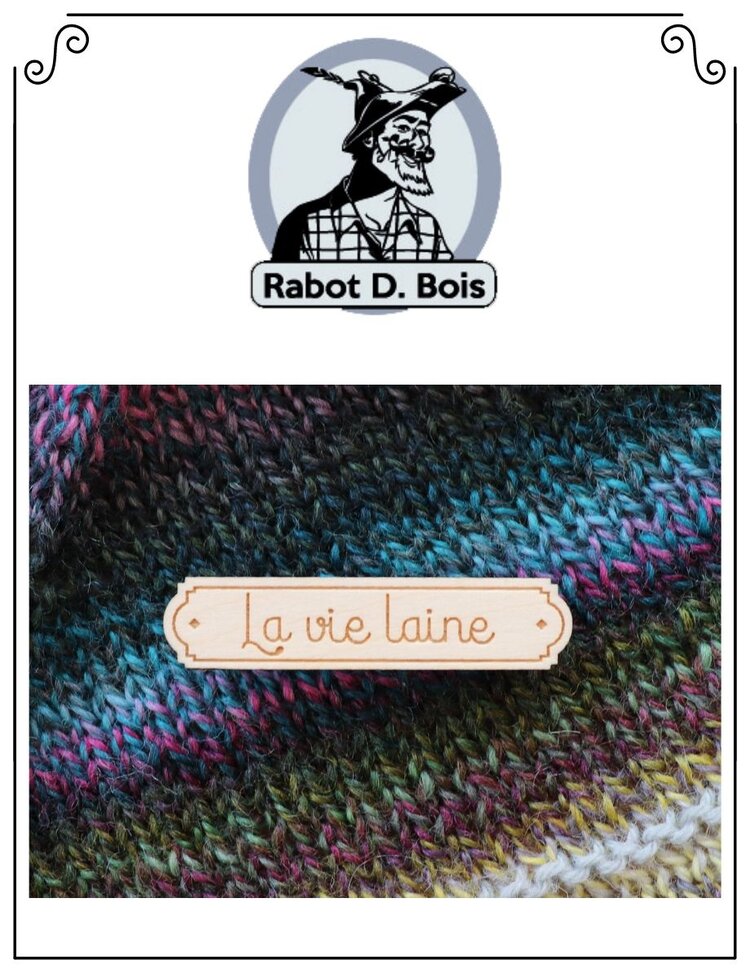 La vie laine Épinglette Vie laine par Rabot D. Bois