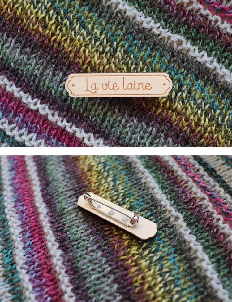 La vie laine Épinglette Vie laine par Rabot D. Bois