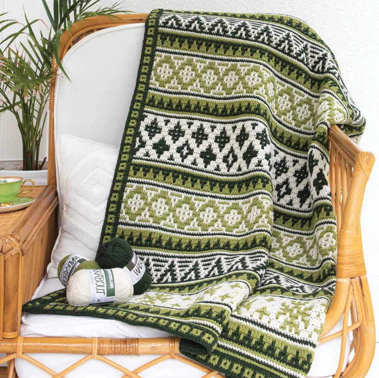 Mosaic Crochet - Modern Blankets in Overlay Mosaic