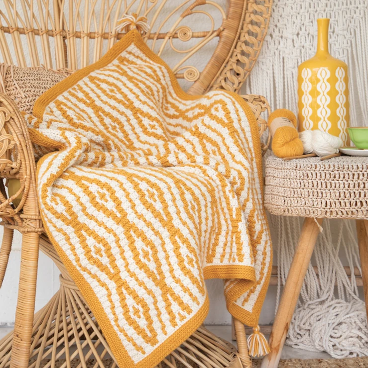 Mosaic Crochet - Modern Blankets in Overlay Mosaic
