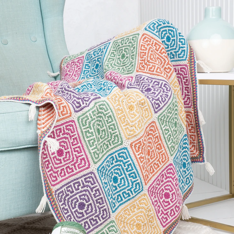 Mosaic Crochet - Modern Blankets in Overlay Mosaic