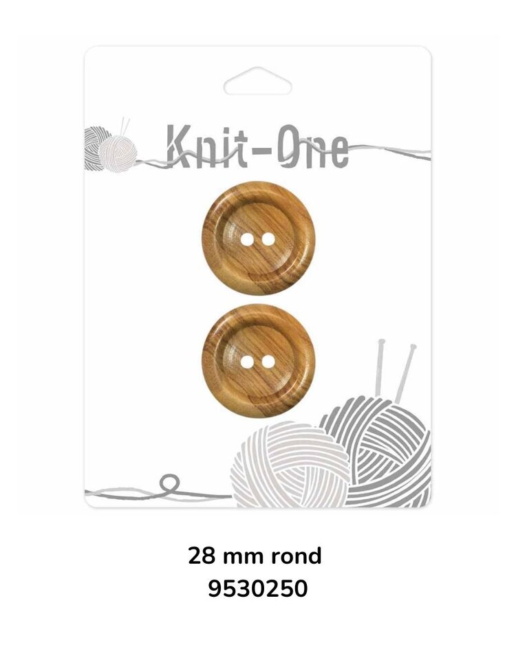 Knit One Knit One Bouton 2 trous de bois